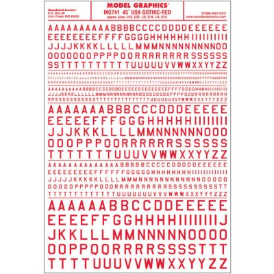 Woodland Scenics propisot písmena USA Gothic červená MG741 – Zboží Dáma