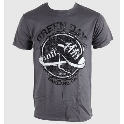 Converse Rock off tričko metal Green Day hnědá šedá – Zboží Mobilmania