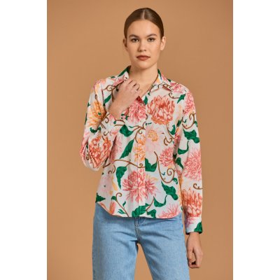 Gant košile D2. Reg Dahlia print shirt bílá