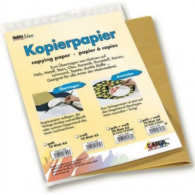 Kreul Kopírovací papír pro přenos motivů na tmavé povrchy - bílý, 10 listů, A3 – Sleviste.cz