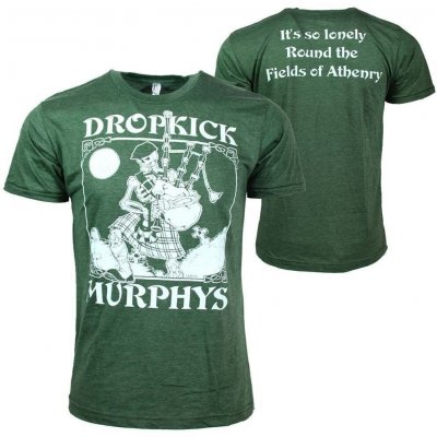 Dropkick Murphys tričko Vintage Skeleton Piper zelená – Hledejceny.cz