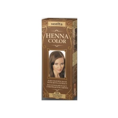 Venita Henna Color barvící balzám na vlasy 114 Golden Brown 75 ml – Zboží Mobilmania