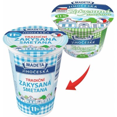 Madeta Jihočeská zakysaná smetana 11% 180 g – Zboží Dáma Madeta Jihočeská zakysaná smetana 11% 180 g – Zboží Dáma