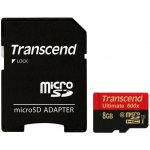 Transcend microSDHC 8 GB Class 10 TS8GUSDHC10 – Sleviste.cz