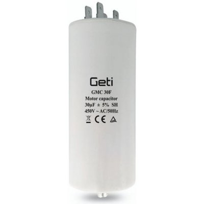 Kondenzátor rozběhový 30uF 450V GETI GMC 30F – Sleviste.cz