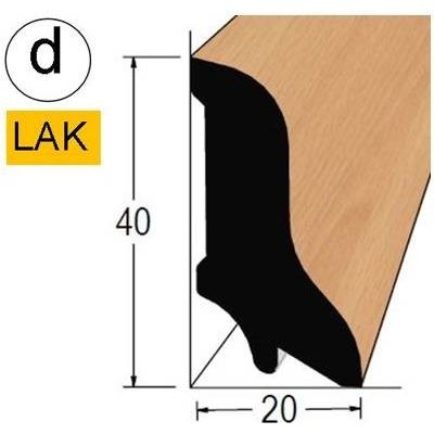 Novák Podlahová lišta dýha buk lak 5483 40x20 2,4 m – Hledejceny.cz