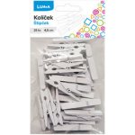 Kolíček 4,5 cm bílý, 25ks LUMA – Hledejceny.cz