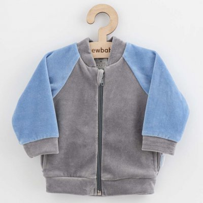 New Baby Kojenecká semišková mikina Suede clothes šedo modrá – Zboží Dáma