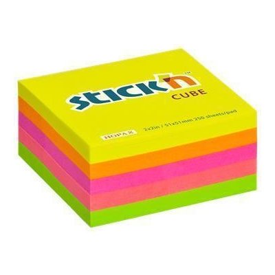 Stick´n Samolepicí bloček, neonové barvy, 51x51 mm, 250 listů, STICK N 21203 ,balení 250 ks – Hledejceny.cz