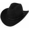 Klobouk Fiebig Měkký klobouk ve stylu western tvárný tvarovatelná krempa s drátem po okraji a koženým řemínkem
