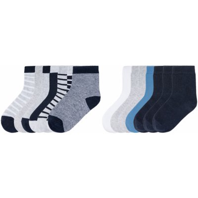 LUPILU Chlapecké ponožky BIO, 7 párů pruhy / navy modrá / šedá – Zboží Mobilmania