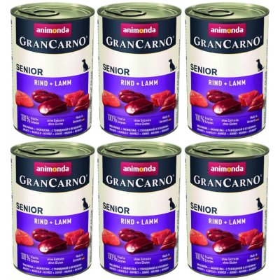 Animonda GranCarno Senior hovězí a jehně 6 x 400 g – Hledejceny.cz