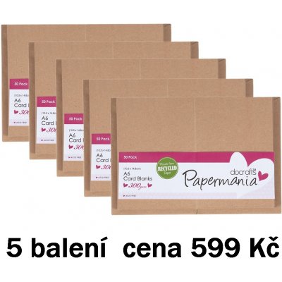 WEST DESIGN West Design A6 přání a obálky 250 ks (300 g/m2) kraft – Hledejceny.cz