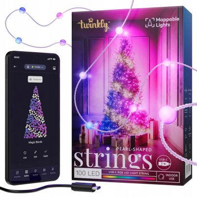 Vánoční osvětlení na stromeček Twinkly pro vnitřní použití 6 m, 51 - 100 světýlek – Hledejceny.cz