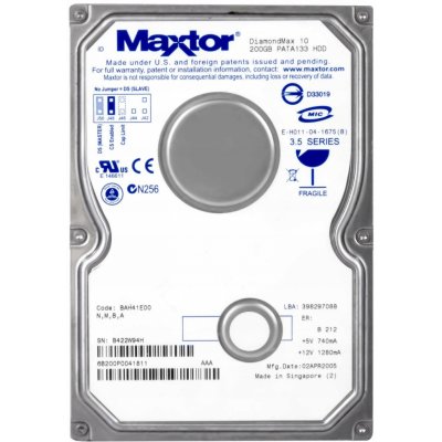Maxtor 200GB PATA IDE/ATA 3,5", 6B200P0