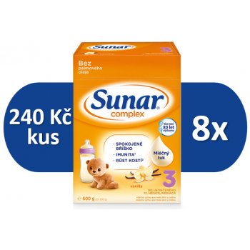 Sunar 3 complex vanilka 8 x 600 g