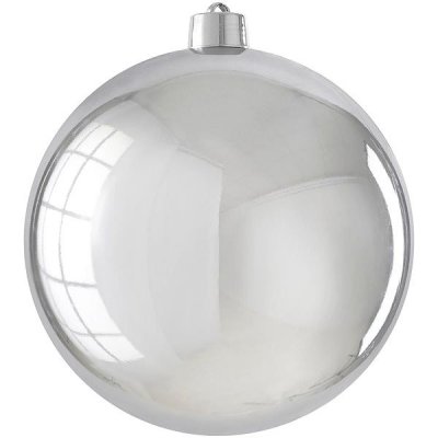 LAALU Vánoční ozdoby koule stříbrná lesklá průměr 20 cm – Zboží Mobilmania