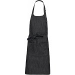 Kariban Zástěra Sommelier K890 s laclem COT20K890m0999-black denim Černá denim – Hledejceny.cz