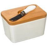 Secret de Gourmet Keramická máslenka s nožem a bambusovým víkem