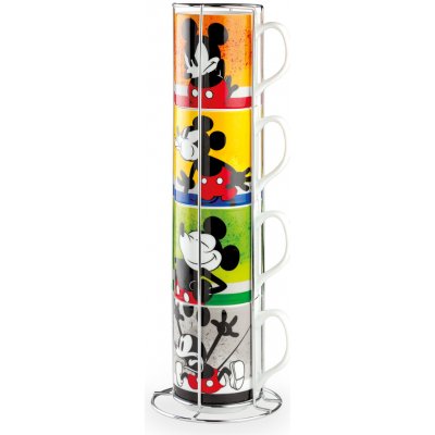 Egan MICKEY I AM Sada 4 stohovatelných hrnků 350 ml s kovovým stojanem – Hledejceny.cz