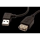 Goobay 95704 USB 2.0 prodlužovací A-A, M-F, lomený vlevo, 15cm