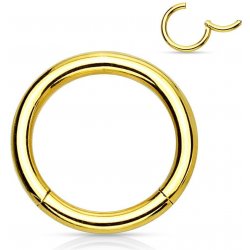 Šperky4U piercing segment kruh zlatý K01039GD-2012