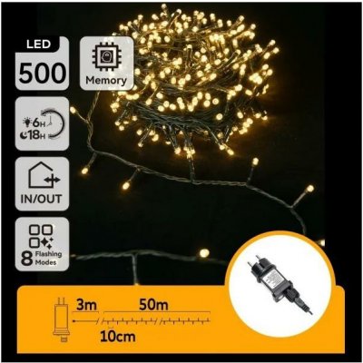 Aigostar LED Venkovní vánoční řetěz 1000xLED/6W/230V 50m IP44 teplá bílá B10303ABMB – Hledejceny.cz