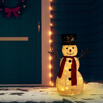 VidaXL Vánoční dekorace, sněhulák s LED, luxusní – Hledejceny.cz