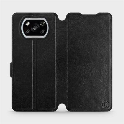 Pouzdro Mobiwear Parádní flip Xiaomi POCO X3 NFC v provedení C_BLS Black&Gray s šedým vnitřkem – Zboží Mobilmania