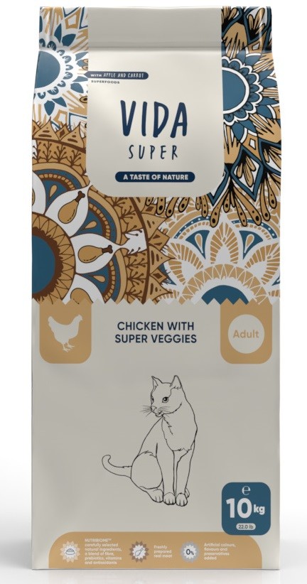 Kraftia VIDA SUPER CAT Adult Chicken & Veggies 10 kg