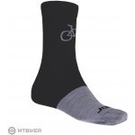Sensor ponožky Tour merino černá/šedá - 6-8 (39-42)