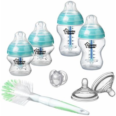 Tommee Tippee sada kojeneckých lahviček C2N Anti colic s kartáčem 422609TT