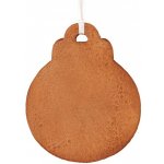 Clayre & Eef Hnědá vánoční závěsná dekorace perníková koule 8*2*10 cm – Zboží Mobilmania