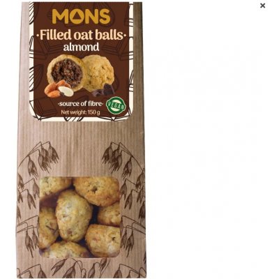 Mons plněné ovesné kuličky s mandlemi a kakaem 150 g – Zboží Dáma