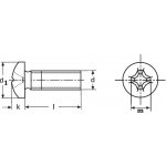 šroub M2.5x16 ZINEK 4.8 půlkulatá hlava křížová drážka PH DIN 7985 – Zboží Mobilmania