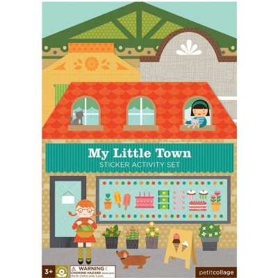 Petitcollage Znovupoužitelné samolepky se scénou Moje malé město – Zboží Mobilmania
