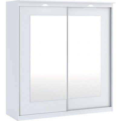 Intermeble s posuvnými dveřmi s osvětlením MORTY 2D2L 180 bílá – Sleviste.cz