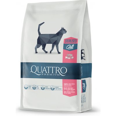 Quattro Cat Dry Premium all Breed Steril. Drůbež 7 kg