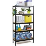 Fistar Regál 1800 x 900 x 300 mm lak 5 polic černá – HobbyKompas.cz