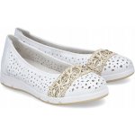 Rieker L3062-80 dámské baleríny bílé – Zboží Dáma