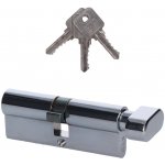 EURO 40/40mm s kulkou, niklová, 3 klíče, šroub M5x65mm – Sleviste.cz