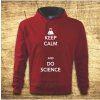 Pánská mikina s potiskem Bezvatriko.cz Keep calm and do science Červená 501029