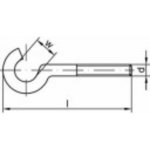 TOOLCRAFT 159621 Zahnutý hák se závitem 60 mm Galvanicky pozinkovaná ocel M6 100 ks – Hledejceny.cz