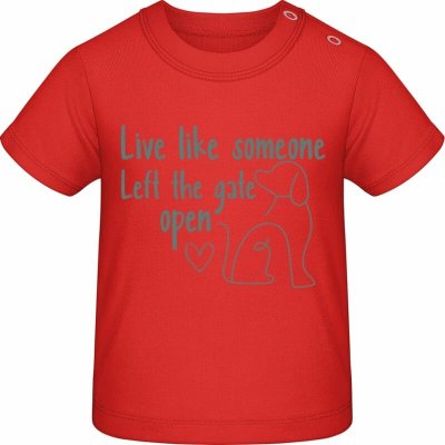 Baby Tričko pro Miminka Design s motivem psa Červená – Hledejceny.cz