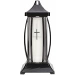 Lampa hřbitovní AMBON skleněná 310g 18x18x39cm – Zboží Dáma