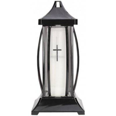 Lampa hřbitovní AMBON skleněná 310g 18x18x39cm – Zboží Dáma