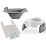 Potette Plus 2v1 value pack cestovní nočník bílá/šedá + vložka šedá + sáčky 3 ks – Zboží Dáma
