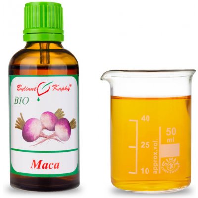 Bylinné kapky Maca řeřicha peruánská BIO bylinné kapky tinktura 50 ml – Hledejceny.cz