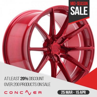 Concaver CVR4 10x20 5x127 ET20-48 candy red – Hledejceny.cz