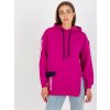 Dámská mikina Fancy mikina s pruhy na rukávech -fa-bl-8102.34p-fuchsia